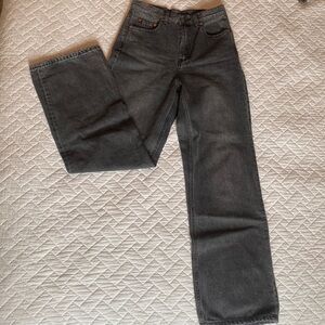 Dr.Denim: BLACK dark wash wide leg jeans